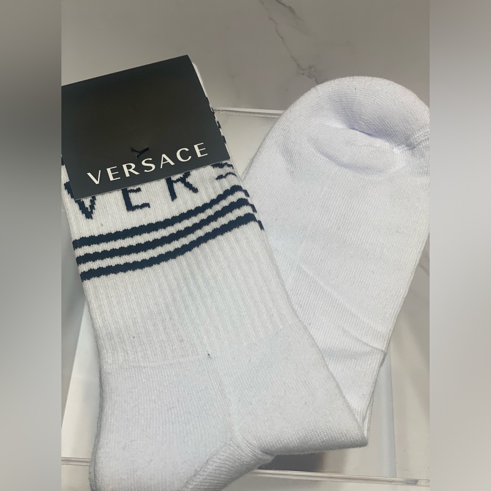 Versace Logo Crew Socks in L